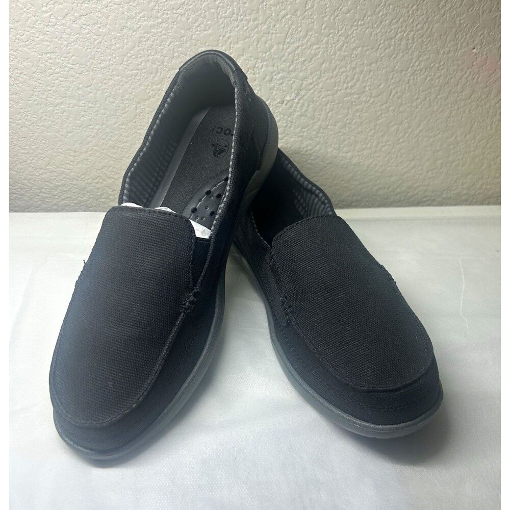 Crocs Slip-On Flat Black Women US Size 9 Canvas Round Toe Comfort